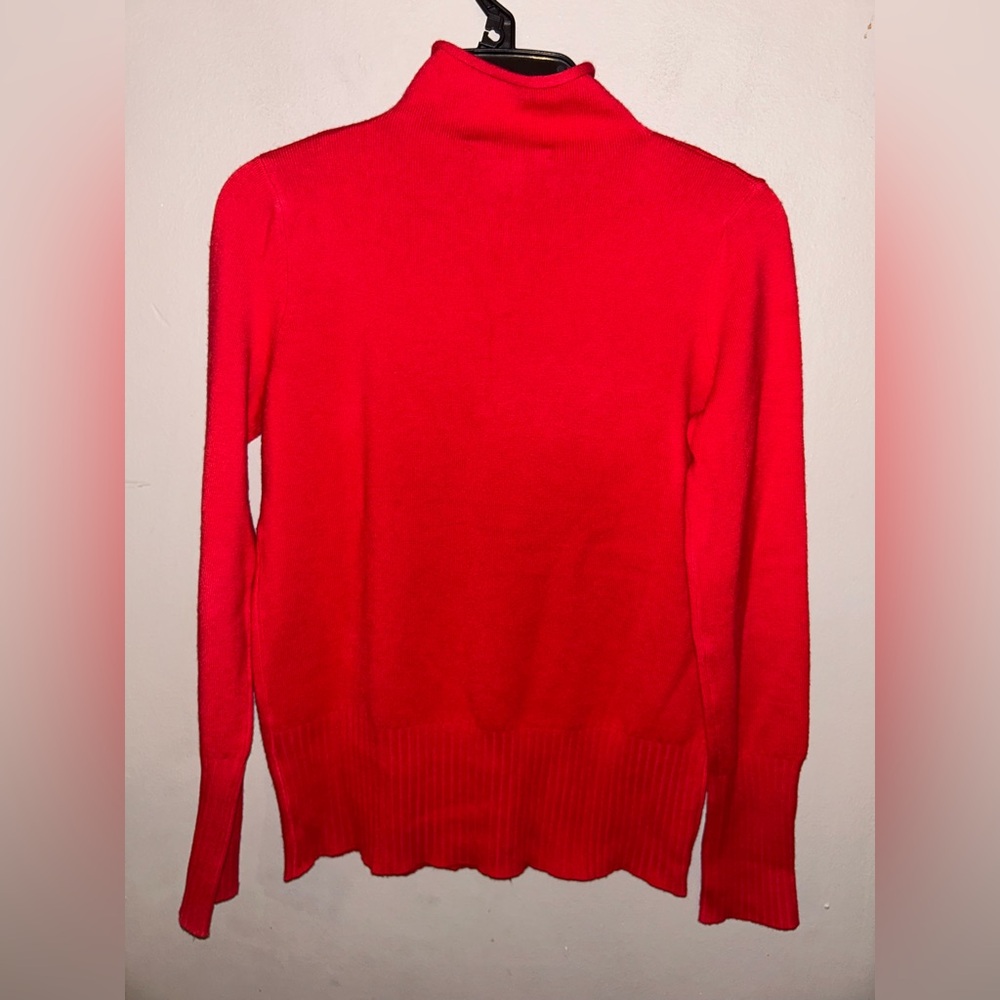 French Connection Sweater - red soft roll neck long sleeve - Picture 7 of 10